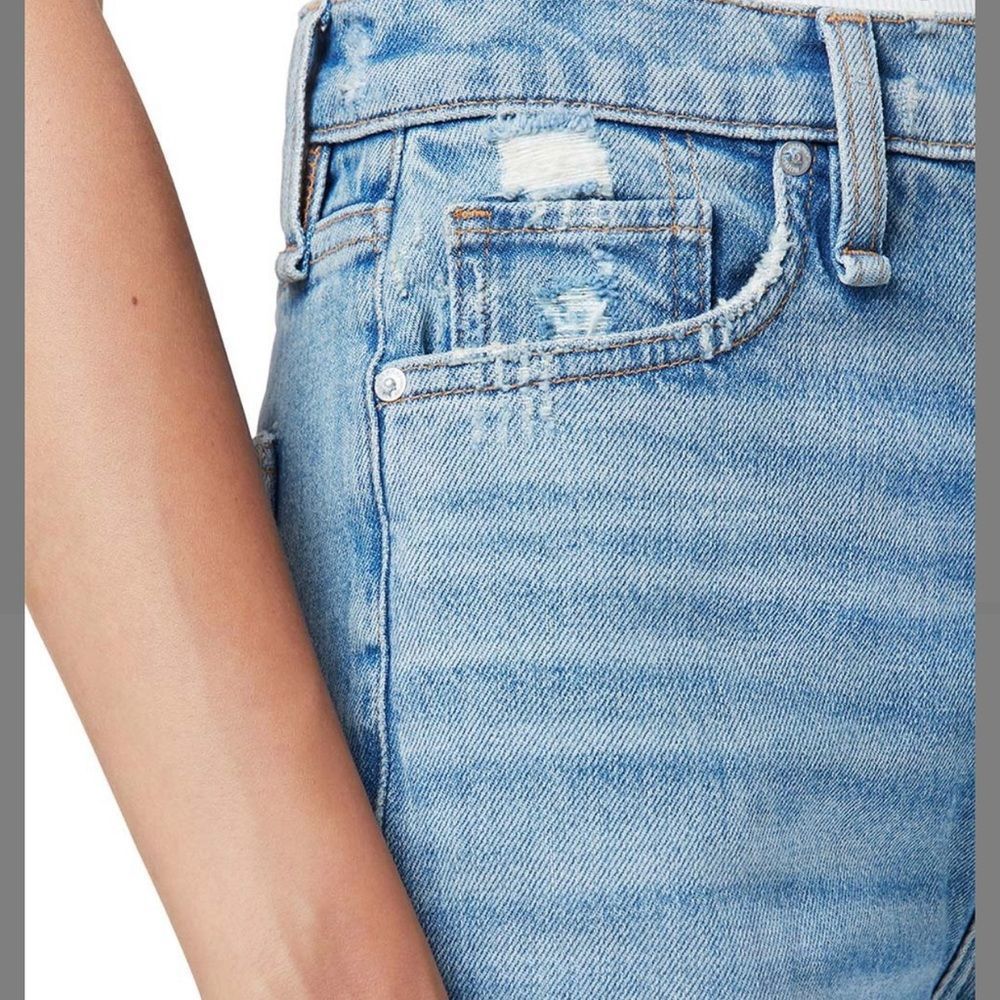 Hudson Landslide Denim Holly High-rise Straight Ankle Mom Jeans 32/12 Button Fly - Picture 6 of 9
